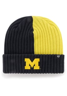 47 Michigan Wolverines Navy Blue Fracture Knit Mens Knit Hat
