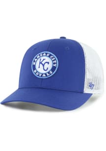 47 Kansas City Royals Blue Pop Up Trucker Youth Adjustable Hat