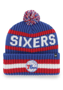 47 Philadelphia 76ers Blue Bering Knit Cuff Mens Knit Hat