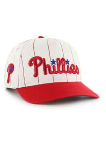 47 Philadelphia Phillies Double Header Pinstripe Hitch Adjustable Hat - White
