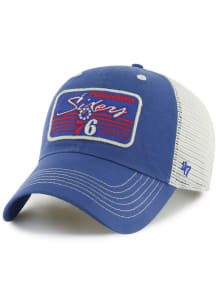 47 Philadelphia 76ers Five Point Clean Up Adjustable Hat - Blue