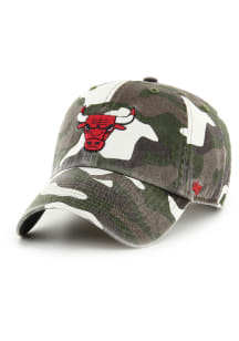 47 Chicago Bulls Camo Barrack Clean Up Adjustable Hat - White