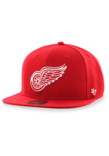 47 Detroit Red Wings Red No Shot Captain Mens Snapback Hat
