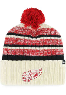 47 Detroit Red Wings Ivory Tavern Cuff Mens Knit Hat