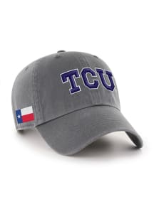 47 TCU Horned Frogs Clean Up Design Adjustable Hat - Charcoal