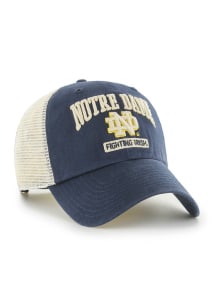 47 Notre Dame Fighting Irish Morgantown Clean Up Trucker Adjustable Hat - Navy Blue