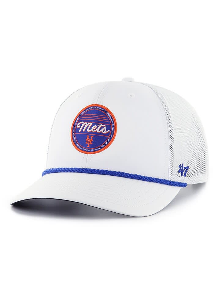 47 New York Mets WHITE Fairway Trucker Adjustable Hat - 48015635