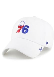 47 Philadelphia 76ers White Miata Clean Up Womens Adjustable Hat