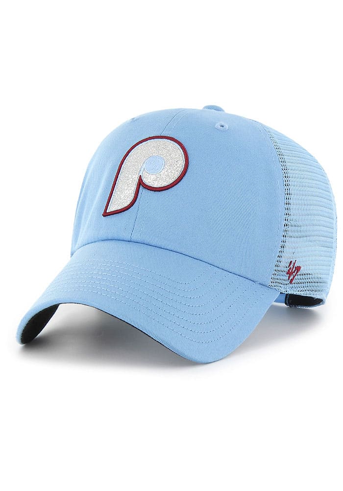 Philadelphia Phillies 47 Womens LIGHT BLUE Coop Glitzy Clean Up