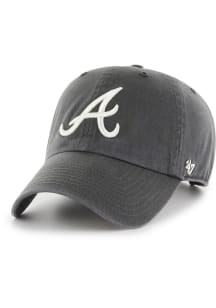 47 Atlanta Braves Clean Up Adjustable Hat - Charcoal
