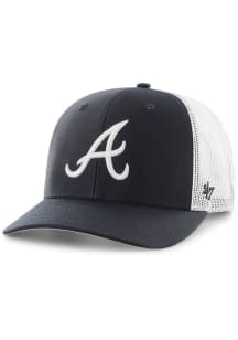 47 Atlanta Braves Trucker Adjustable Hat - Navy Blue
