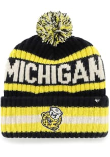 Michigan Wolverines 47 Bering Cuff Knit Mens Knit Hat - Blue