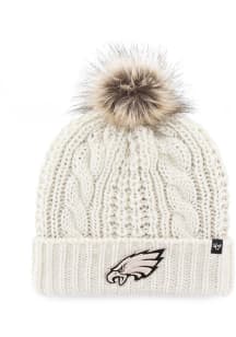 47 Philadelphia Eagles White Meeko Cuff Pom Womens Knit Hat