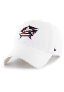 47 Columbus Blue Jackets Clean Up Adjustable Hat - White