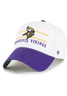 47 Minnesota Vikings Double Header Clean Up Adjustable Hat - White