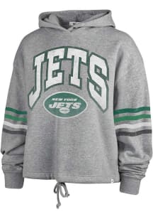 47 New York Jets Womens Grey Upland Hooded Sweatshirt