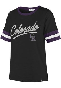 47 Colorado Rockies Womens Black Dani Short Sleeve T-Shirt