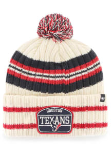 47 Houston Texans Natural Hone Patch Mens Knit Hat