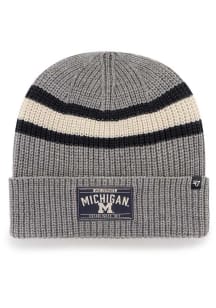47 Michigan Wolverines Grey Penobscot Cuff Mens Knit Hat