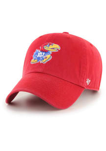 47 Kansas Jayhawks Clean Up Adjustable Hat - Red