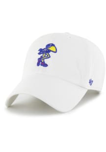 47 Kansas Jayhawks Clean Up Adjustable Hat - White