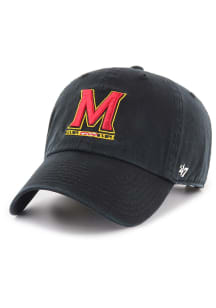 47 Black Maryland Terrapins Clean Up Adjustable Hat