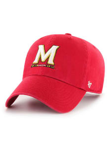47 Red Maryland Terrapins Clean Up Adjustable Hat