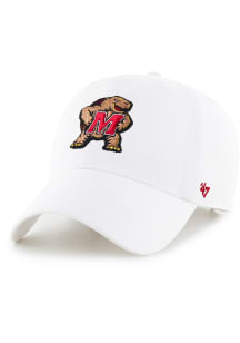 47 Maryland Terrapins Clean Up Adjustable Hat - White
