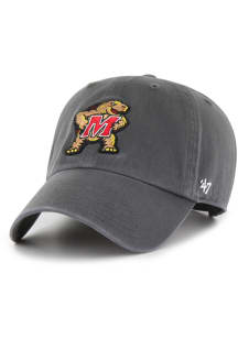 47 Charcoal Maryland Terrapins Clean Up Adjustable Hat
