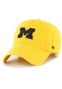 47 Michigan Wolverines Clean Up Adjustable Hat - Yellow