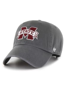 47 Mississippi State Bulldogs Clean Up Adjustable Hat - Charcoal