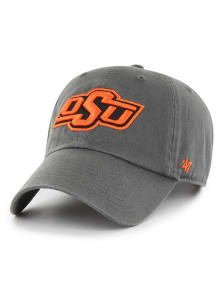 47 Oklahoma State Cowboys Clean Up Adjustable Hat - Charcoal