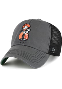 47 Oklahoma State Cowboys Trawler Clean Up Adjustable Hat - Charcoal