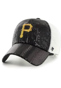 47 Pittsburgh Pirates Black Dazzle Mesh Womens Adjustable Hat
