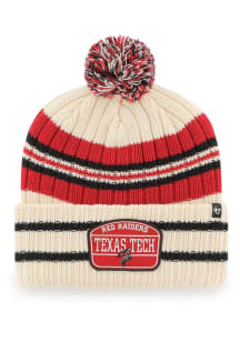 47 Texas Tech Red Raiders Red Hone Patch Cuff Mens Knit Hat