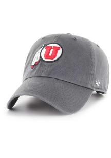 47 Utah Utes Clean Up Adjustable Hat - Charcoal