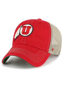 47 Utah Utes Trawler Clean Up Adjustable Hat - Red