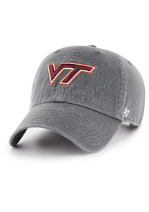 47 Virginia Tech Hokies Clean Up Adjustable Hat - Charcoal