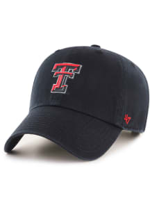47 Texas Tech Red Raiders Clean Up Adjustable Hat - Black