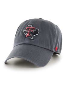 47 Texas Tech Red Raiders Clean Up Adjustable Hat - Charcoal
