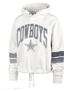 47 Dallas Cowboys Womens White Harper Hooded Sweatshirt