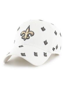 47 New Orleans Saints White Confetti Clean Up Womens Adjustable Hat