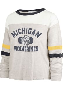 47 Michigan Wolverines Womens Oatmeal All Class LS Tee
