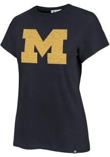 47 Michigan Wolverines Womens Navy Blue Frankie Short Sleeve T-Shirt