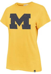 47 Michigan Wolverines Womens Gold Frankie Short Sleeve T-Shirt
