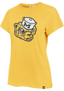 47 Michigan Wolverines Womens Yellow Frankie Short Sleeve T-Shirt