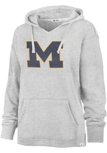47 Michigan Wolverines Womens Grey Kennedy Hooded Sweatshirt