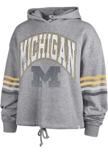 47 Michigan Wolverines Womens Grey Bennett Hooded Sweatshirt