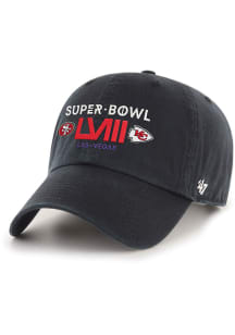 47 Kansas City Chiefs Super Bowl LVIII Dueling Clean Up Adjustable Hat - Black