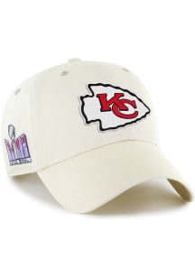 47 Kansas City Chiefs Super Bowl LVIII Logo Clean Up Adjustable Hat - Natural